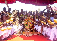 The Asantehene, Otumfuo Osei Tutu II, Special Guest at this year's Hogbetsotso, delivers his speech