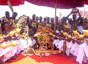 The Asantehene, Otumfuo Osei Tutu II, Special Guest at this year's Hogbetsotso, delivers his speech