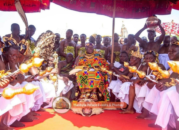 The Asantehene, Otumfuo Osei Tutu II, Special Guest at this year's Hogbetsotso, delivers his speech