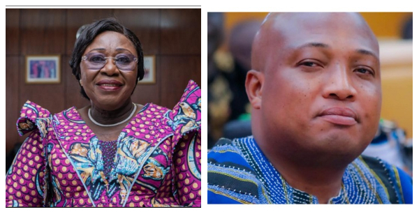 Chief of Staff,  Akosua Frema Osei-Opare (L) and Okudzeto Ablakwa, MP for North Tongu