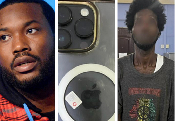 Nuhu Sule (extreme right) who allegedly stole Meek Mill's phone has been granted bail