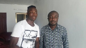 Daniel Amoah (left) with Medeama CEO James Essilfie