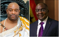 Dr. Mahamudu Bawumia (R) and Ga Mantse Nii Tackie Teiko Tsuru II