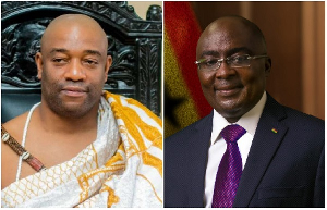 Dr. Mahamudu Bawumia (R) and Ga Mantse Nii Tackie Teiko Tsuru II