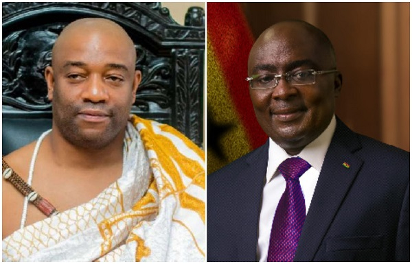 Dr. Mahamudu Bawumia (R) and Ga Mantse Nii Tackie Teiko Tsuru II