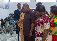 President John Dramani Mahama inspecting the facility with other dignitaries