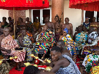 Barima Sarpong Tweneboa Kodua sitting in state