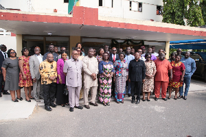 Tourism minister Dzifa Gomashie with Vice President Opoku-Agyemang