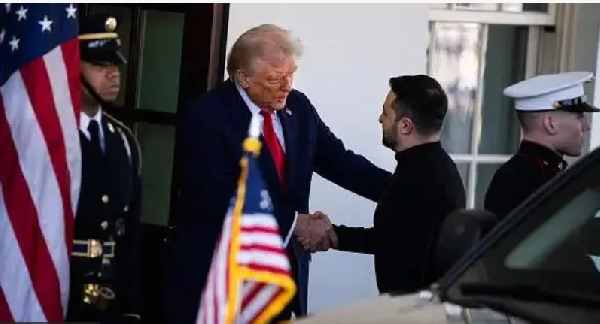 Trump greet Volodymyr Zelensky for di White House for Feb. bifor dia infamous row for di Oval Office