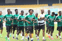 The Black Stars held their first training yesterday at the Accra Sports Stadium