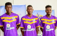 Bennet Ofori [in the middle] promises Medeama fans good football