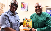 Akwaaba Fest founder Joe Osae with CAA CEO Gideon Aryeequaye
