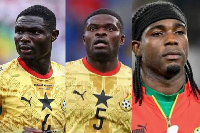 L-R Jonas Adjetey, Thomas Partey and Lawrence Ati Zigi