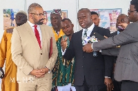 Lands Minister Samuel A. Jinapor and  James Cleverly