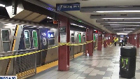 Aftermath scene at the subway station following Yaw Boahene’s fatal accident