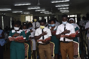 A photo of the newly inducted nursing and midwives