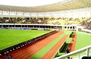 A sports stadium