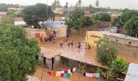 Photo of homes submerged in Ketu South floods
