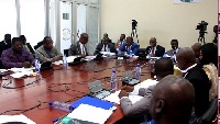 Members of the Public Accounts Committee in parliament
