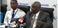 ATCL director general, Ladislaus Matindi, addresses the media in Dar es Salaam on February 29