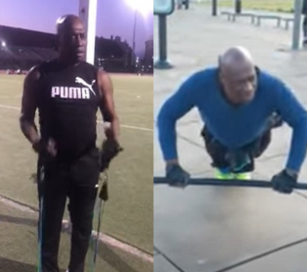 Watch video of 75-year-old ex-Black Stars defender Dan Oppong working out intensively in US