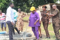 Ohemaa Mercy begin her borehole project for Ghana prisons