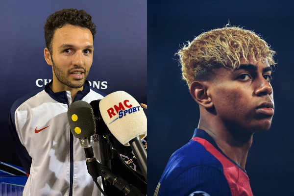 A photo of Goncalo Ramos and Lamine Yamal