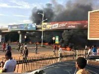 Irate residents blocked the highway and burned tyres