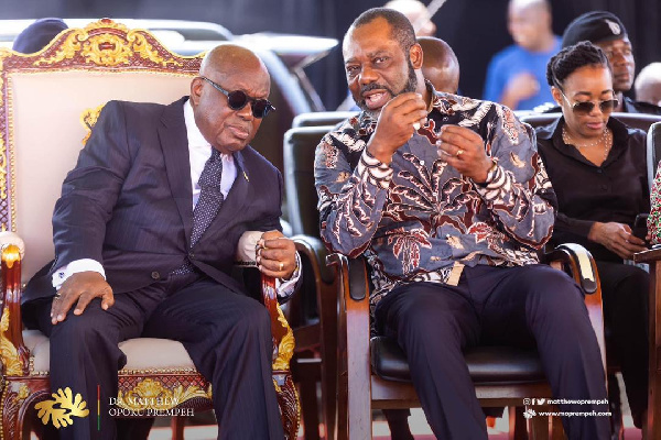 Dr Matthew Opoku Prempeh with President Nana Akufo-Addo during the event