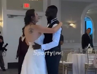 Benjamin Azamati dancing with his wife Raquel Chavez
