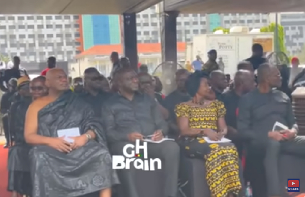 Screenshot from the tent Akufo-Addo snubbed | L-R - Agyarko, Alan and wife, Kennedy Agyapong