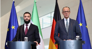 Syrian President Ahmed al-Sharaa met German Chancellor Friedrich Merz on Monday