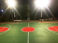 The newly painted Tema court