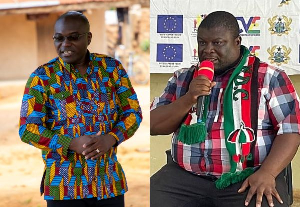 (L) NPP's parliamentary candidate Adjei Mensah Korsah and NDC's candidate Dr. Christopher Bayere (R)