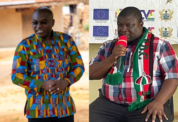 (L) NPP's parliamentary candidate Adjei Mensah Korsah and NDC's candidate Dr. Christopher Bayere (R)