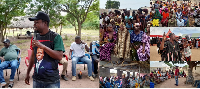 Emmanuel Kwaku Boam addressing some constituents