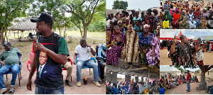 Emmanuel Kwaku Boam addressing some constituents