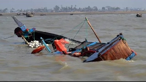 File photo of a capsized boat