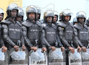 File photo of some personnel of the Ghana Police Service