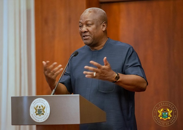 John Dramani Mahama is the President of Ghana
