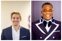 Archbishop Dr Kofi Adonteng Boateng (R) will sign the MoU with Alex Hopkins (L)