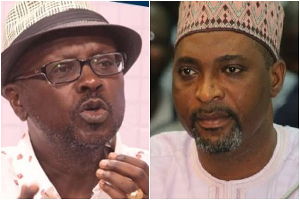 Professor Stephen Kwaku Asare (Kwaku Azar) and Minister of the Interior Mohammed-Mubarak Muntaka