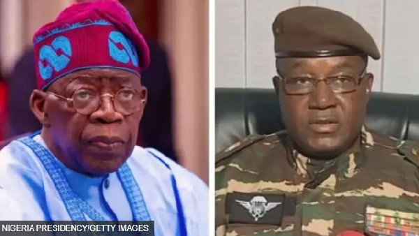 Nigeria President Bola Tinubu/ Military leader of Niger, Abdourahamane Tchiani