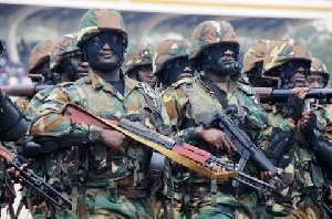 File photo of military officers in Ghana