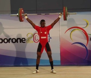 A Ghanaian weightlifter