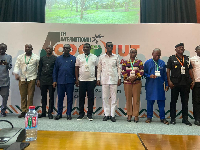 Kwabena Okyere Darko-Mensah, (fifth person from right) among other leaders