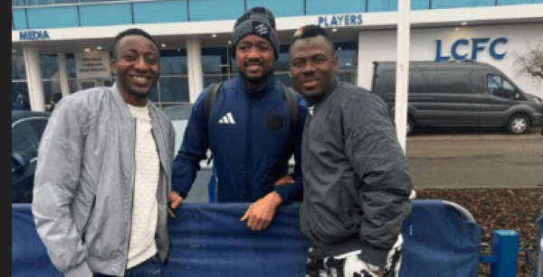 Felix Annan and Danlad Ibrahim were in England to watch the game between Arsenal and Leicester City