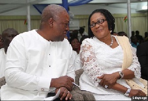 Ex-President John Dramani and his wife Lordina Mahama