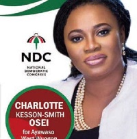 Posters of Charlotte Osei are circulating on social media