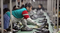 File photo of a Chinese shoe manufacturing firm